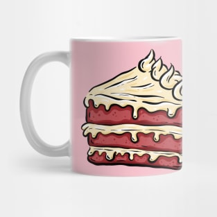 Cake Slice Cartoon Red Velvet Mug